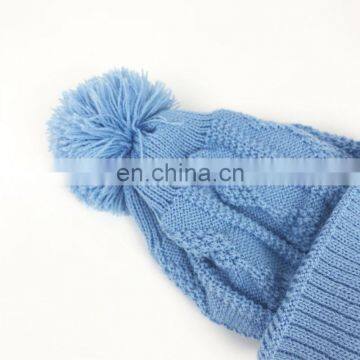 Custom Made Your Own Logo Embroidery Knit Beanie With Pom Pom photo-6