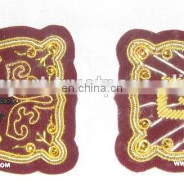 Blazer Badges Handmade Badge, Hand Embroidered Bullion Wire Blazer Badges