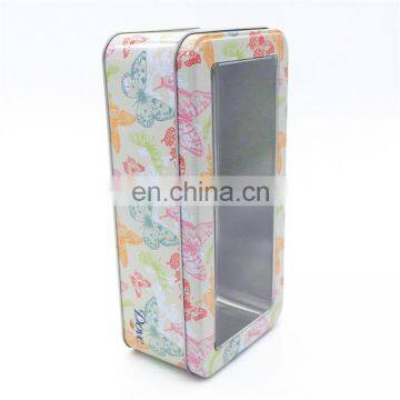 Rectangular Tin Box Cosmetic Tins With Clear Window Top photo-5