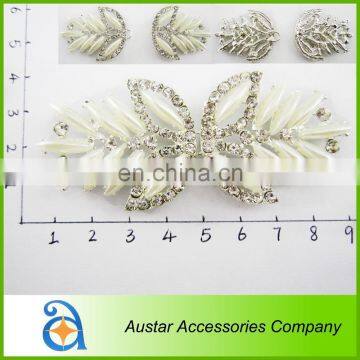 Fashion pearl diamante pair buckle for packaging decoration