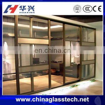 sound insulation Aluminum alloy tempered glass pantry sliding doors