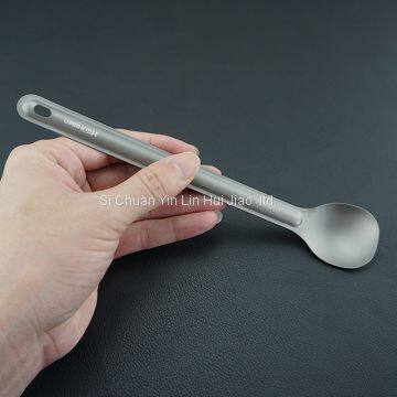 Outdoor Camping Folding Spork Titanium Spoon Fork EDC Gear Light Weight Safe Healthy photo-4