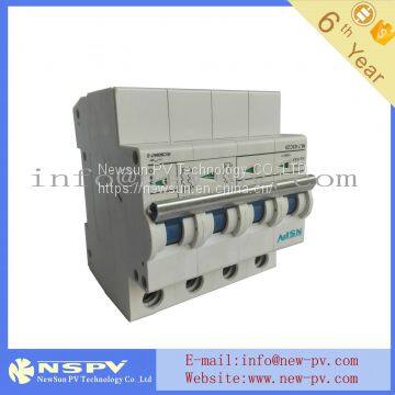 DC and AC 1-4P 250-1200VDC Non Polarity Miniature Circuit Breaker With C Curve