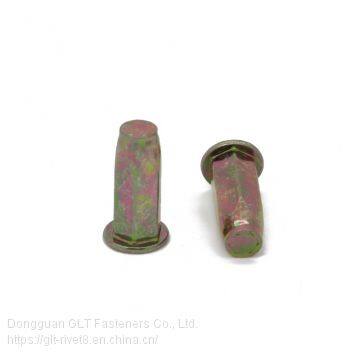 Close end planted head full heax blind rivet nuts