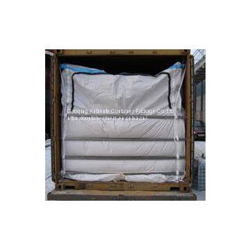Zipper loading sea bulk liner for resins