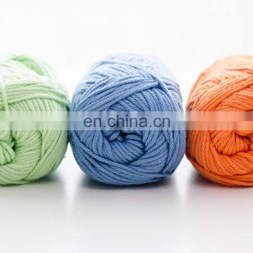 super soft pure color cotton crocheting yarn for baby wear