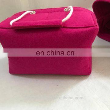 Felt Cosmetic Make Up Handbag Purse Organizer Bag photo-3
