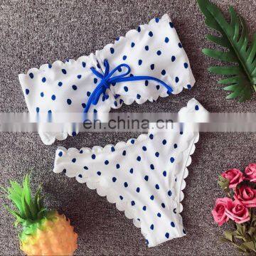 2019 Bikinis Women Swimwear Bathing Suit Dot Print Sexy Ruffle Bikini Sexy Ladies Swimsuit Maillot De Bain Femme