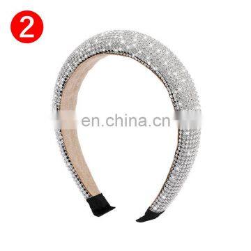 Baroque Korean Fashion Hair Bands Wedding Party Women Hair Accessories Bling Crystal Sponge Headbands