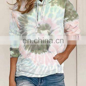 Autumn Womens Sweatshirt Hoodies Hooded Gradient Print Long Sleeve Tie Dyeing Pullover Sweatshirt Women Oversized Sudadera Mujer photo-5