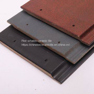 Excellent Quality Gray Colored Ceramic Flat Roof Tile For House Roof photo-2