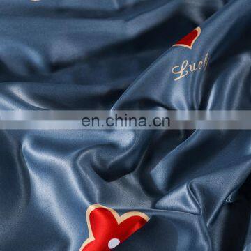 2020 Summer New Arrival Washed Silk Polyester Cooling Touch Reactive Printing Full Size Bed Linen Comforter Summer Bedding Set photo-5