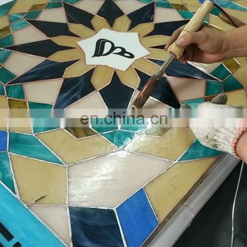 Factory direct custom glass dome tiffany stained glass ceiling dome for sale hotel or house glass roof skylight decor