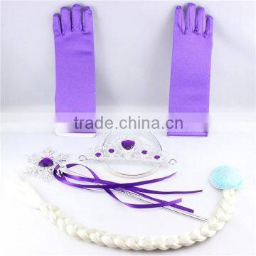 Queen Elsa Princess Anna Magic Wand + Rhinestone Tiaras + Hair Crown + Glove Girl Gift SET SU041 photo-5