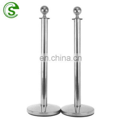 Retractable Stainless Steel Queue Stanchion Pole Crowd Control Barrier