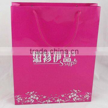 new fancy custom logo printed shopping paper bag, gift paper bag, cosmetic paper bag