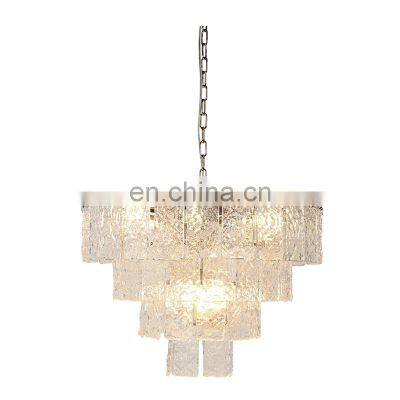 Water pattern chandelier replica pendant crystal art glass chandelier