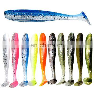 2020 Hotsale  Artificial Bait T-tail double color Fishing Lure 6cm 1.2g 7cm 2g 9cm 4.2g fishing shad soft lure