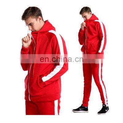 Clothing manufacturers wholesale new men's casual zipper cardigan oblique zipper sports jogging suit custom hoodie