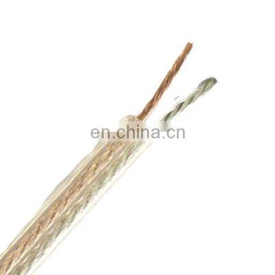 Hot Sale Good Quality 2x1.5mm CCA Transparent Speaker Cable 100m Per Roll