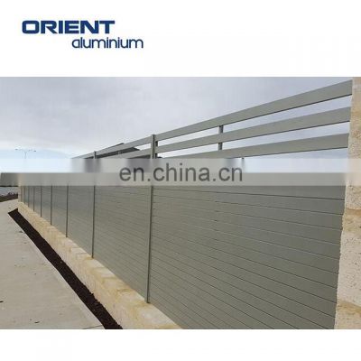 Nice Quality Free Maintenance  Horizontal Metal Wall Aluminium Slat Fencing Privacy Fence Outdoor