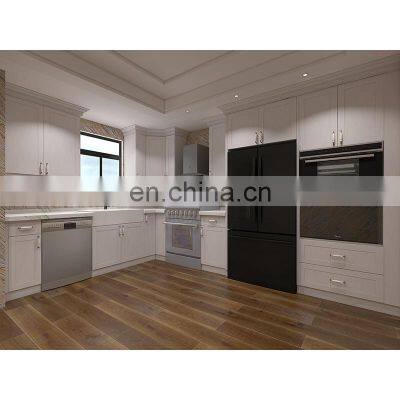 European Style Kitchen Furniture White Painting Finished Custom Design Kitchen Cabinets