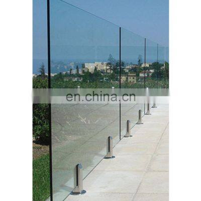 2021 Frameless Spigot Stainless Steel Balcony Railing Custom Handrail Manufacturer For Pool Fence Stairs