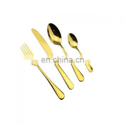 gold plated shiny antique cutlery