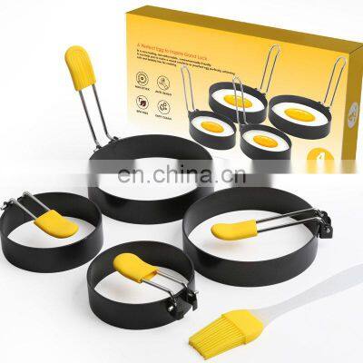 Best Quality Anti-Scalding Round Cooking Non Stick Mold Stainless Steel Fried Set Egg Rings