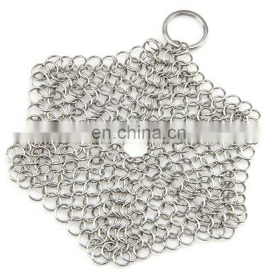 High Quality Stainless Steel Ring Screen Mesh Chainmail Scrubber for Pot Cleaner