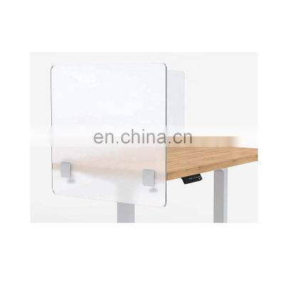 Custom Desk Mounted Frosted Privacy Panel Acrylic Office Partition for office, kitchen