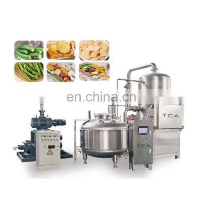 PLC SUS 304 vacuum fried oyster mushroom chips banana chips fryer machine