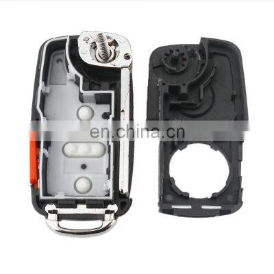 3+1 4 Buttons Flip Folding Remote Smart Car Key Shell Case Cover Fob Blank For Volkswagen VW Touareg photo-5