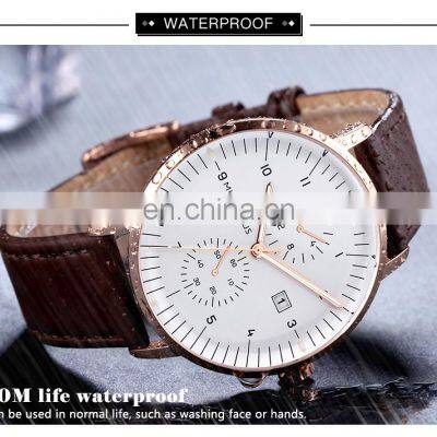MINI FOCUS MF0052G Popular Men Quartz Watch Custom Logo Leather Strap Diamond Mens Luxury Watch photo-5