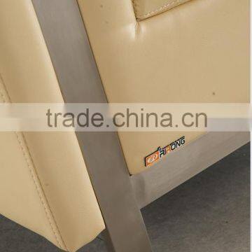 Soft Back With Sqare Stitching Leather Sofa Price Good 3seater Item 8060 photo-3