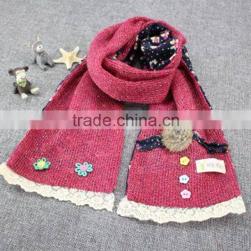 C58509S Korean fashion design candy color kids cashmere scarves