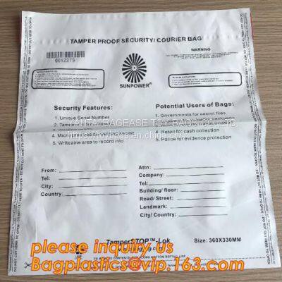 Tamper Evidence Bags With Barcode And Serial Number Bank Money Coin Deposit Change Security Bags photo-5