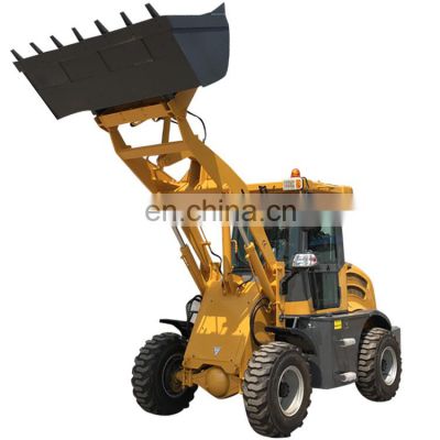 1.2ton 0.55bucket capacity 4L68 engine ZL12F new cabin front loader with shovel Wheeled Loading Shovel