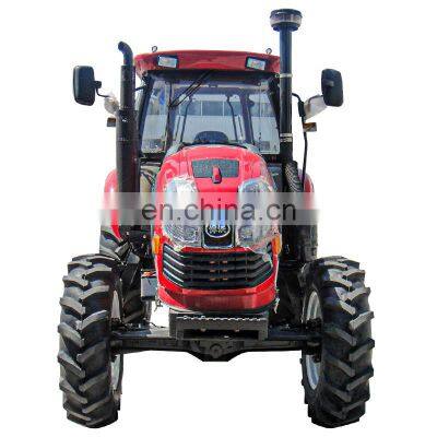 China 100 110 120hp mini front loader tractor mini cortadora de pasto para tractor de agricultura with backhoe