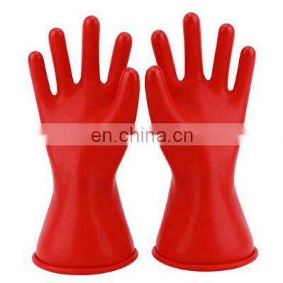 Class 00 0.5KV Long Low Voltage Electric Worker Safety Hand Protection Latex Rubber Insulating Gloves