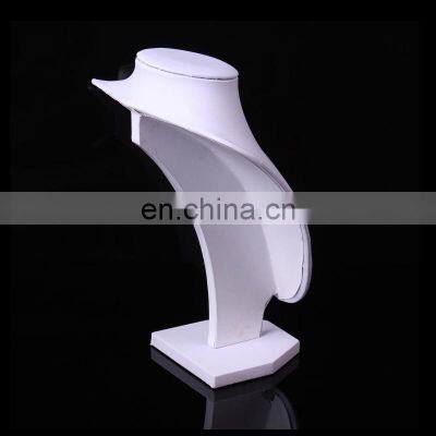 Classical White Long Board Plush Necklace Mannequin Display Stand Customized Model Bust Jewelry Display Stand Rock Holder photo-4