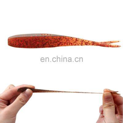 JOHNCOO Good Quality TPE Material 75mm 1.7g Fork Tail Fish Fishing Lures