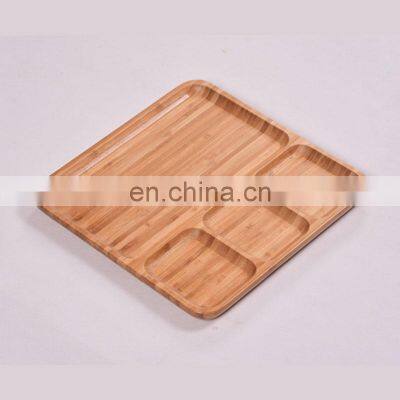 Wholesale High quality Eco Friendly Natural Fruit Bread Sushi Round Wooden Bamboo Serving Trays