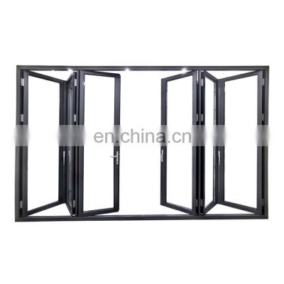 Double Glazing Bi Fold Door/Accordion Aluminum Glass Patio Exterior Bifold Door