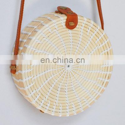 New Arrival hand braided white rattan bag wholesale made in Vietnam