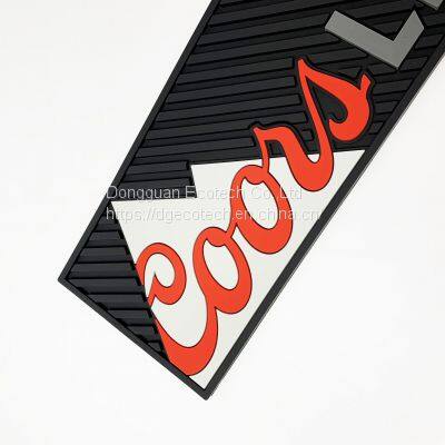 OEM Brand Logo PVC Rubber Beer Bar Mat Eco Water Proof PVC Drinking Bar Rail Mat Silicone Bar Mat Spill Bar Mat photo-5