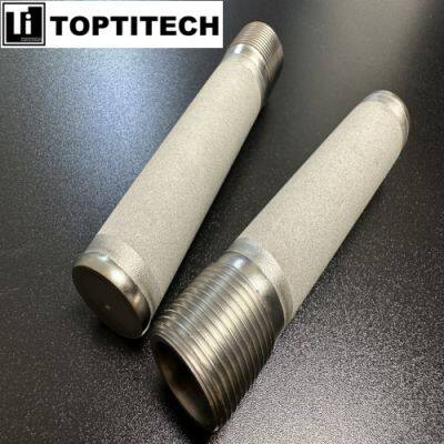 Sintered porous candle filter with M30 interface porous titanium filter Powder Metallurgy filtration PEM electrolysers