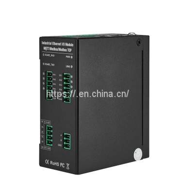 BLIIoT 8DIN8DO data dual network port input and output rail type reverse polarity protection function, remote Ethernet data module