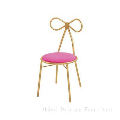 Iron Art Dining Chair Gold Lounge Chair Makeup Chair DC-H07