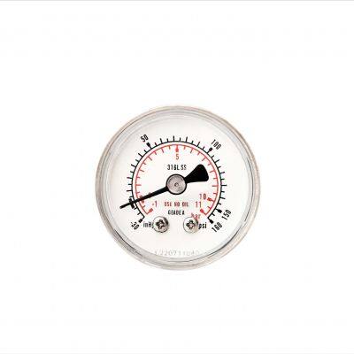 40MM axial EP class VCR male and female thread clean pressure gauge 1.6FS